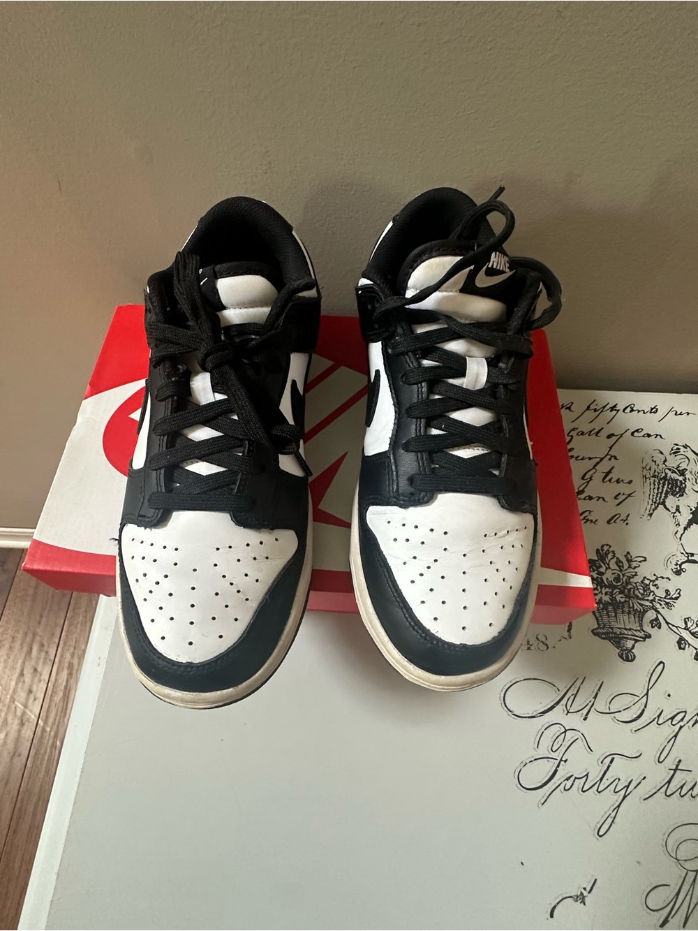 Nike Dunk Pandas Black and White Low-Top Sneakers - Picture 4 of 7